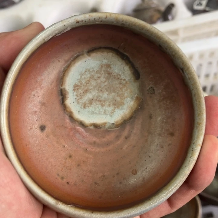 柴烧茶具茶杯大放漏