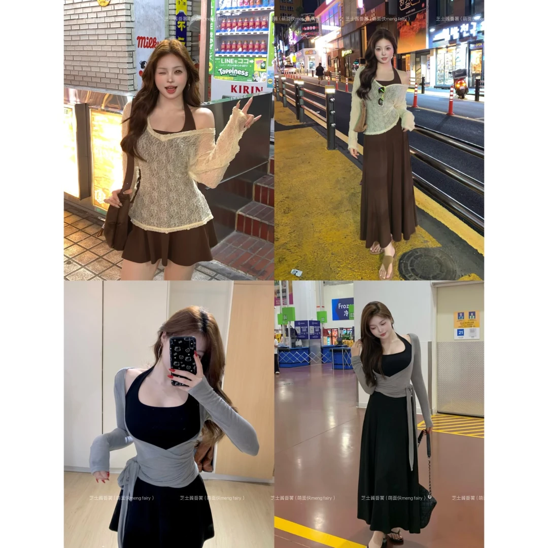 萌面侠芝士【西野暮色】棉连衣裙出游服装女纯欲上衣5756 5778 5767