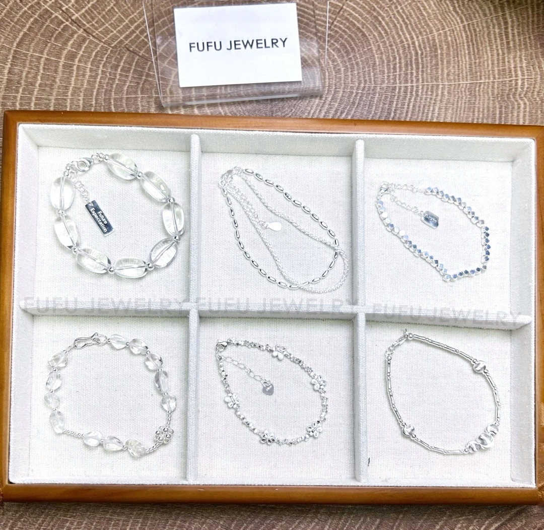 925银手链 s925银手链［小众手作］清新百搭纯银手链女士银色百搭