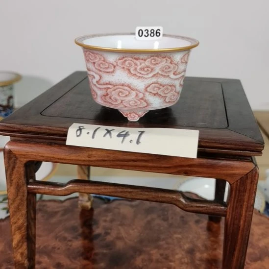 陶手工手绘大德堂釉盆