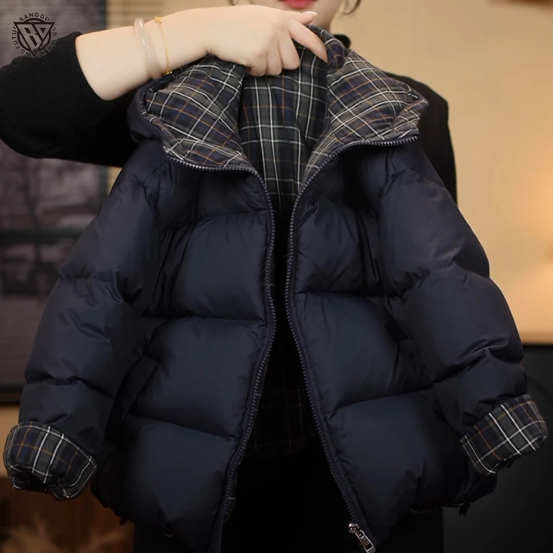 棒嘟优优男童女童两面穿棉服冬季2025中大儿童外套111