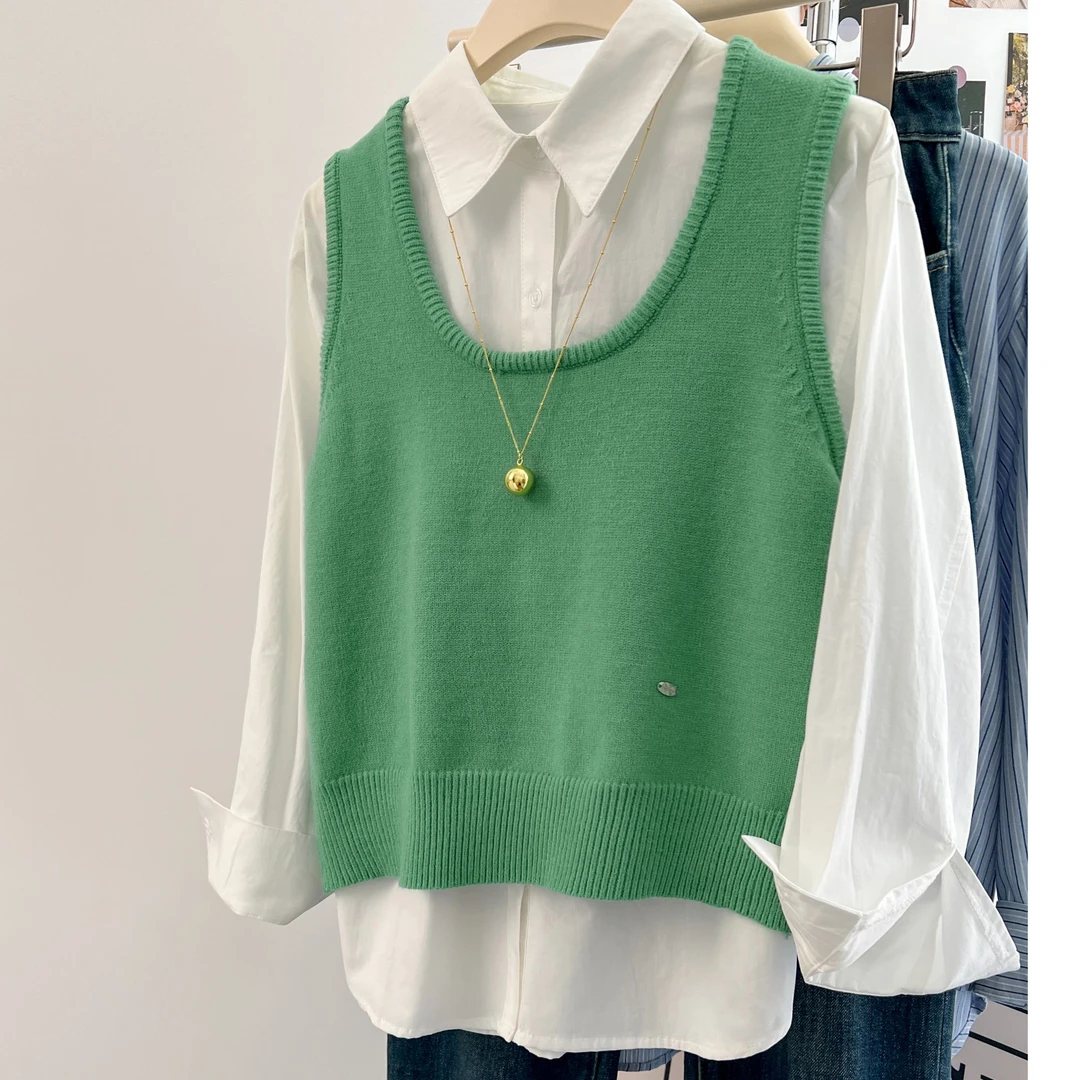 [451-500]显瘦气质针织马甲背心居家外出百搭款