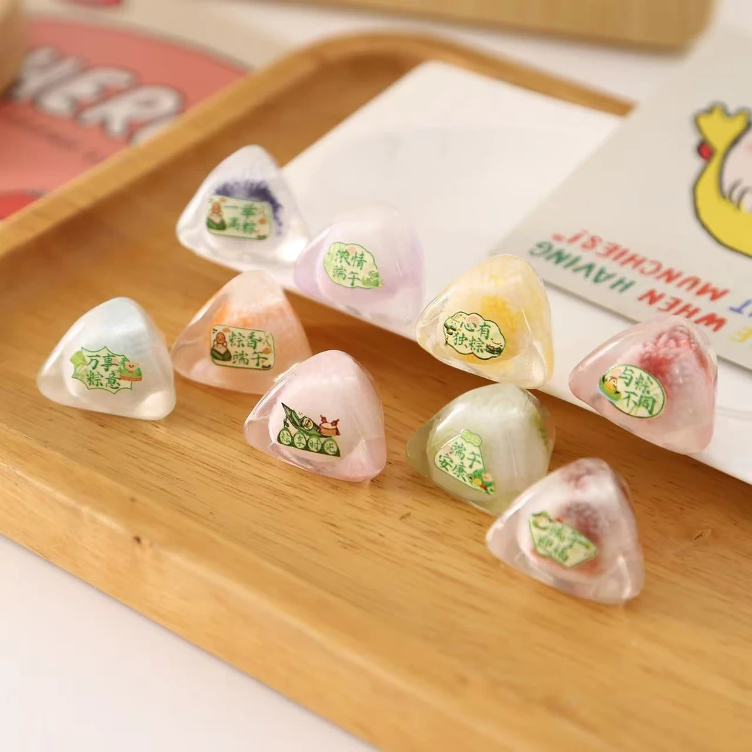 高透冰皮粽子  树脂diy 端午节粽子 装饰摆件祝福语