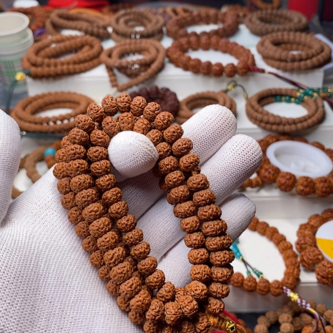 金刚菩提手串五瓣平头飞碟老树蜂窝双龙，尺寸9.5