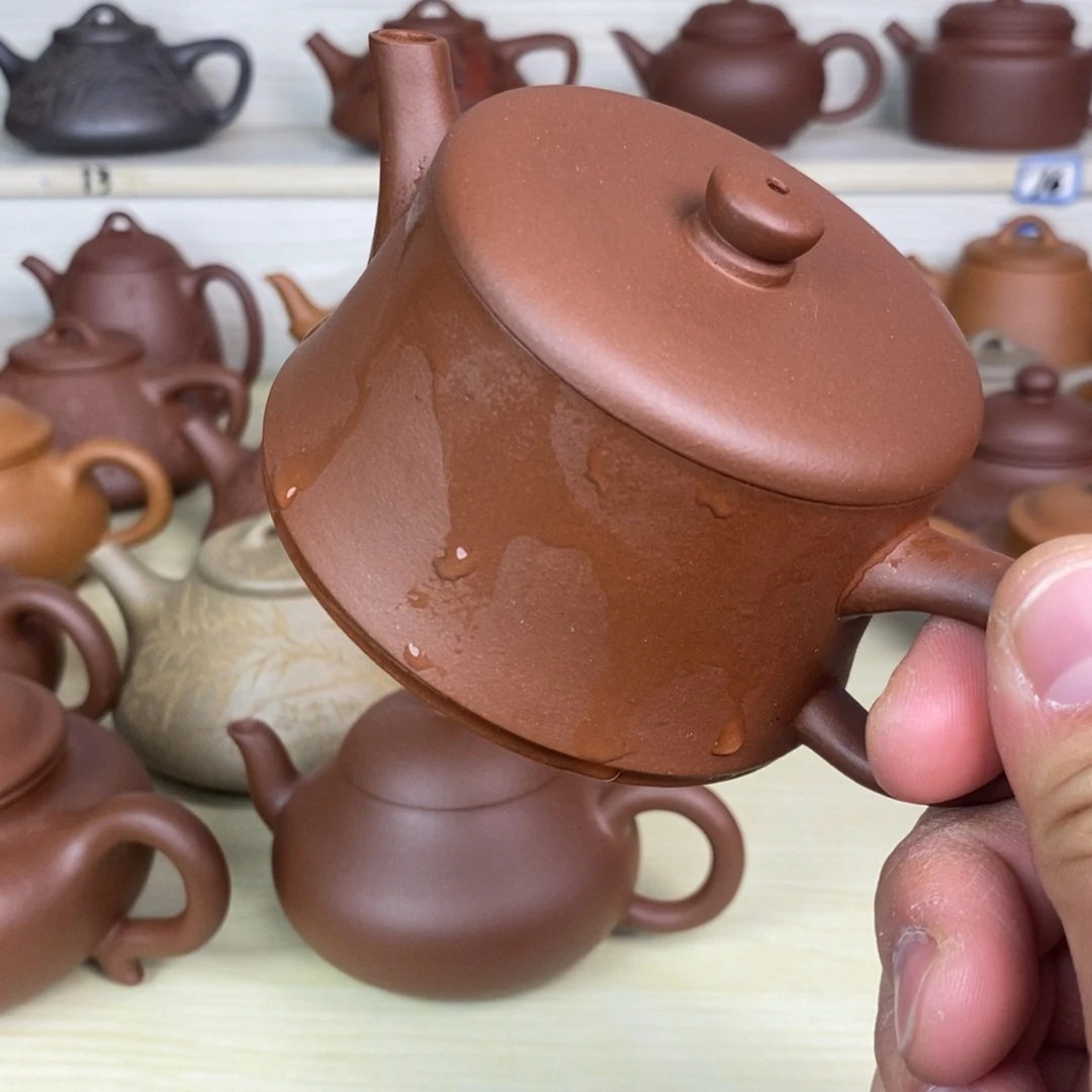 茶壶紫砂云柱原矿深井紫泥150cc左右0添加