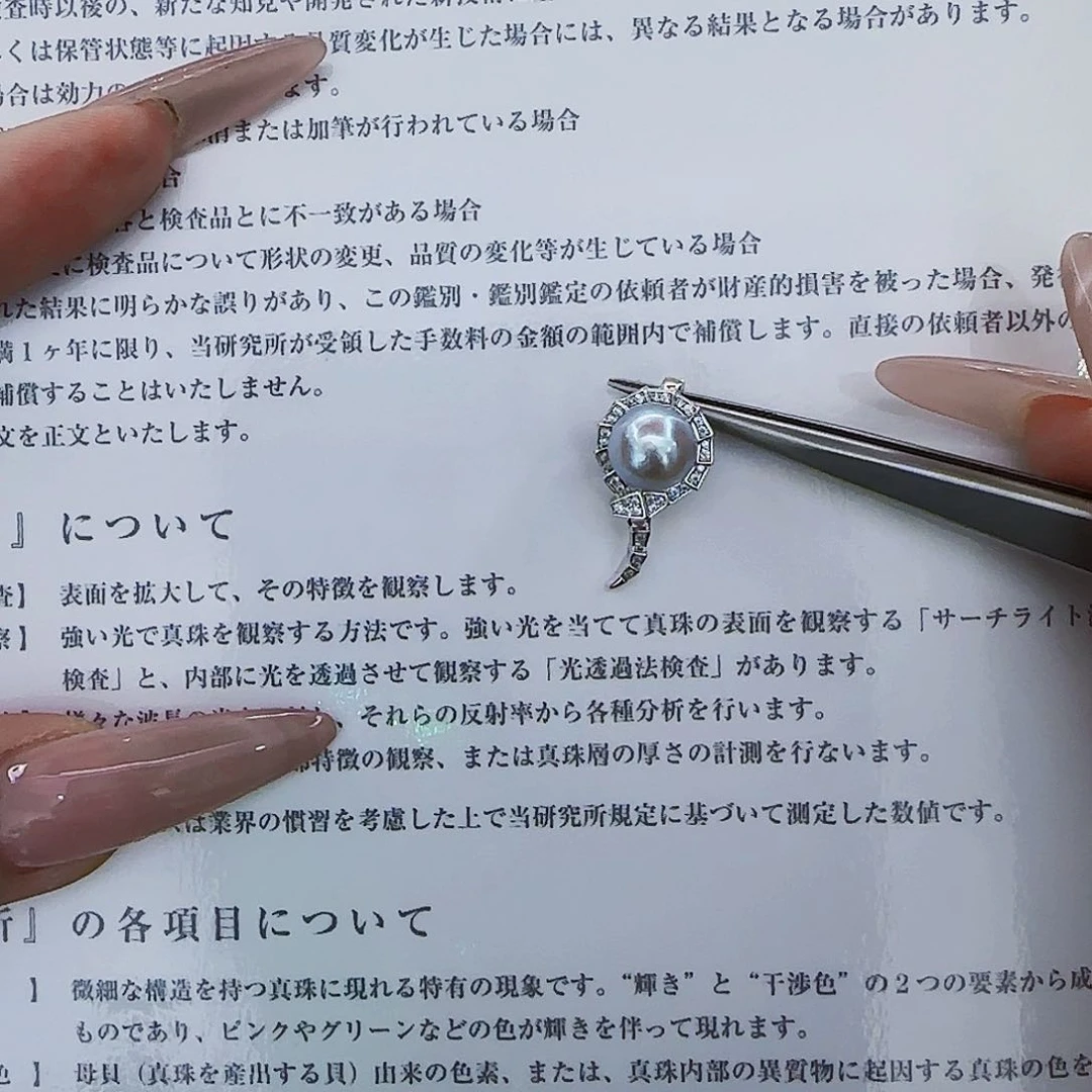 海水珍珠银S925镶嵌颈饰