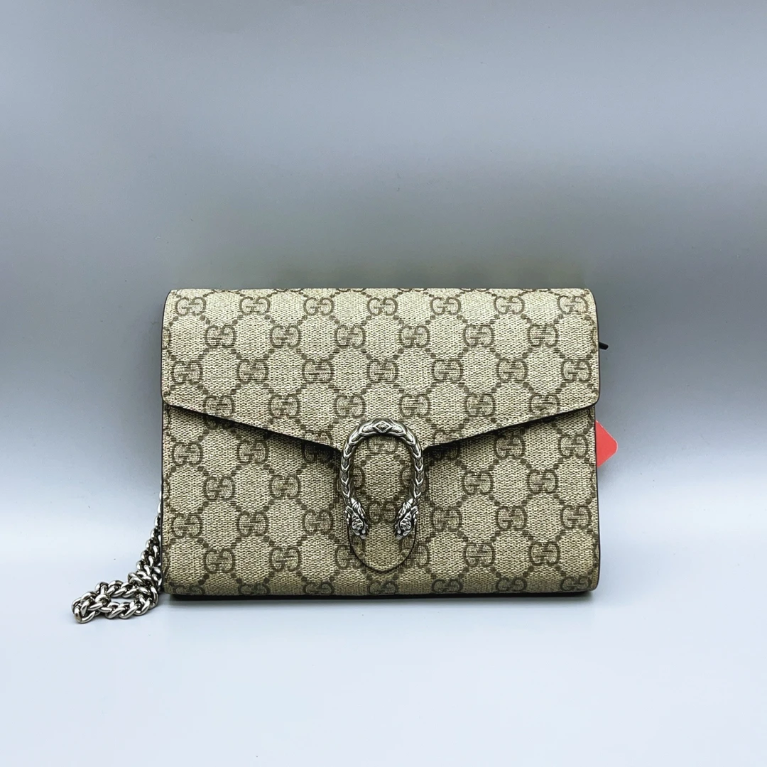 95新 GUCCI/古驰   老花酒神链条包  1647 1927