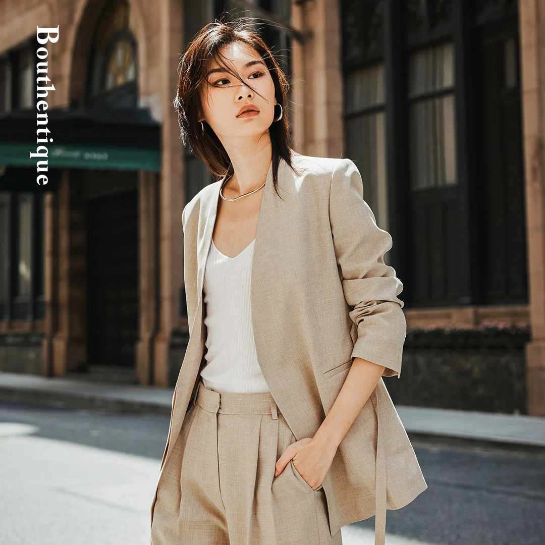 Bouthentique右前片双层设计休闲单西223331J1R11