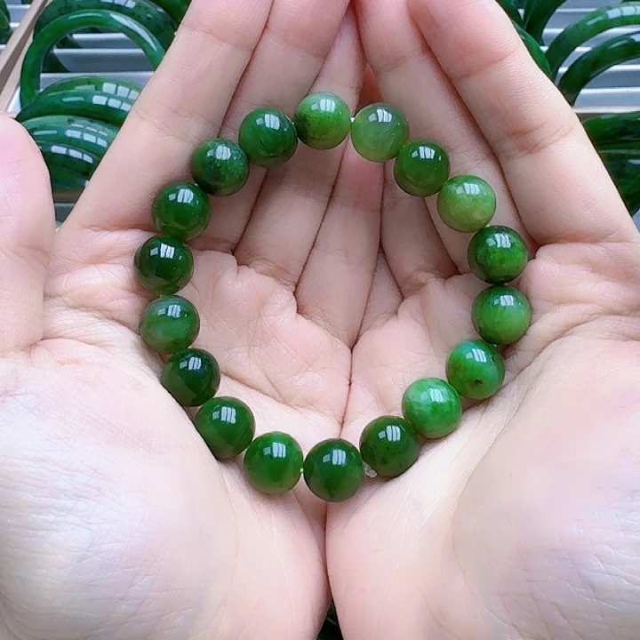 和田玉（碧玉）串珠未镶嵌
