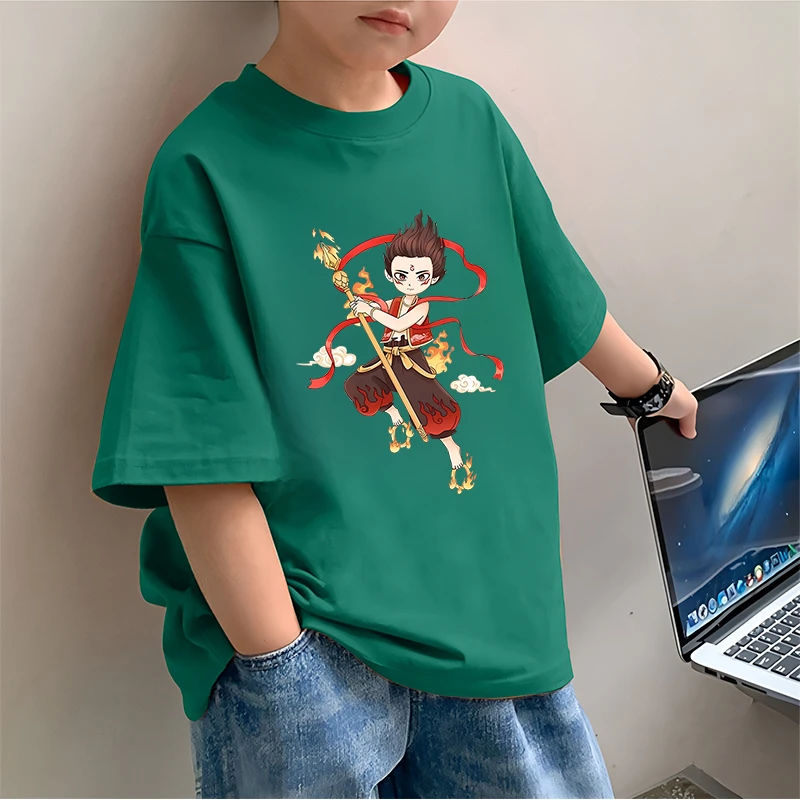 2025纯棉新款夏季男童短袖T恤儿童上衣中大童夏装短袖打底衫