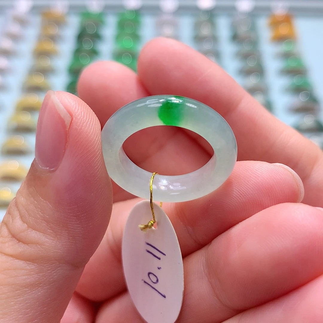 未镶嵌戒指翡翠1011圈