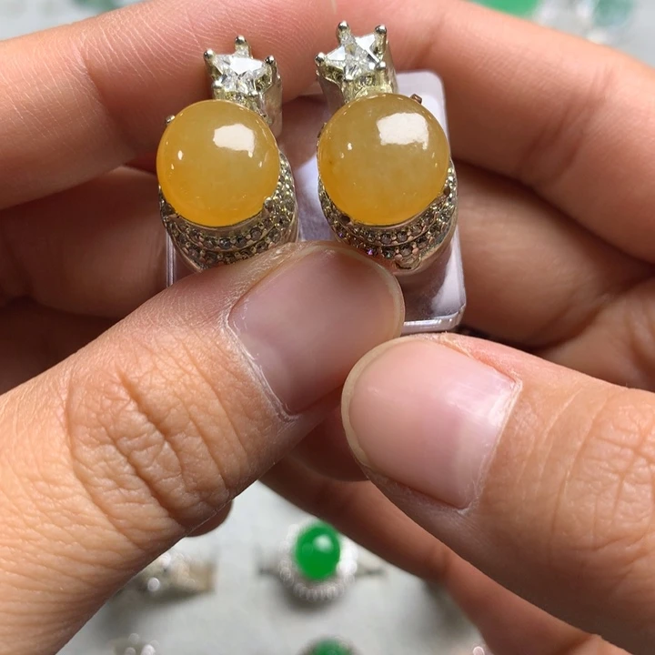 翡翠未镶嵌戒指铜托卡11.5