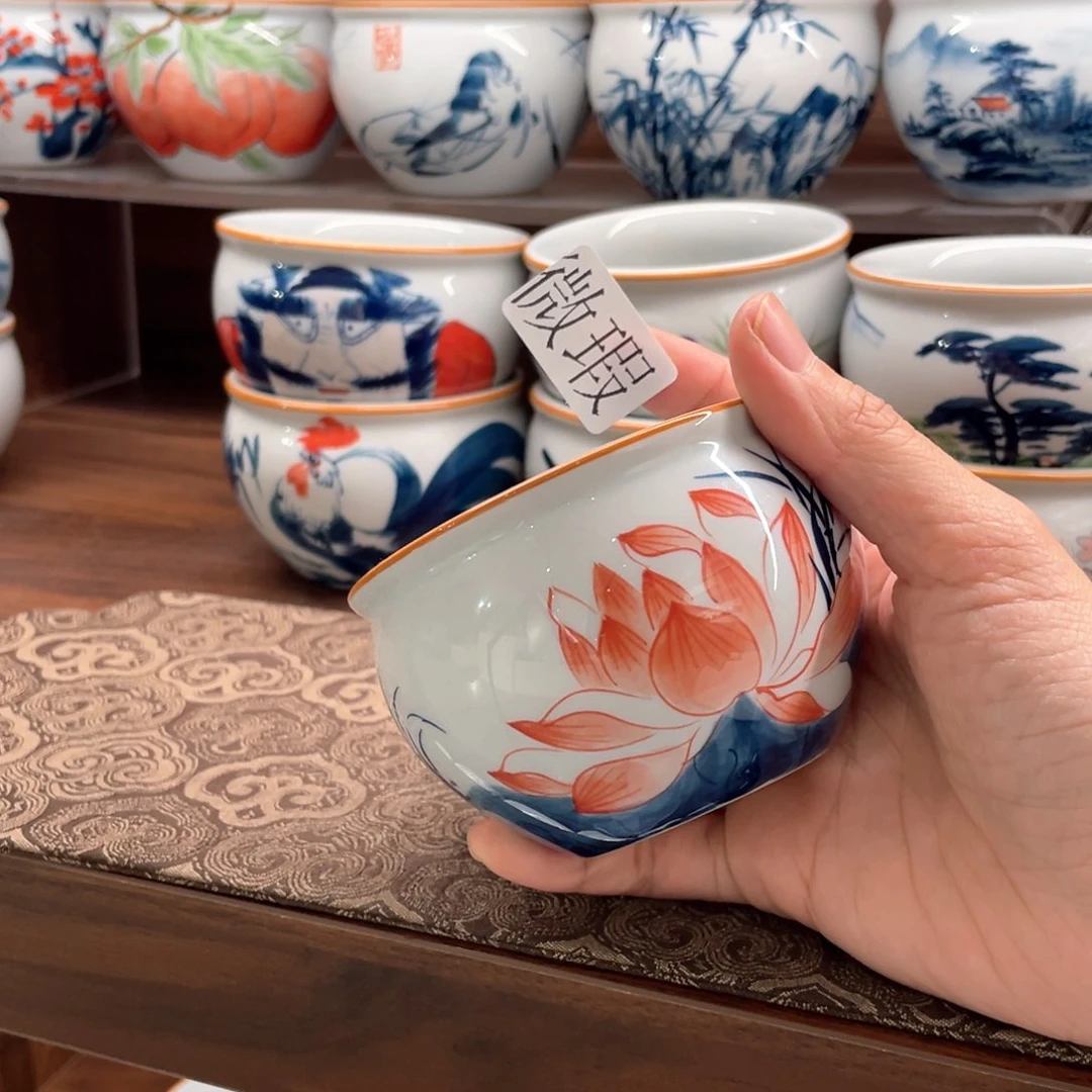 微瑕釉下彩纯手绘