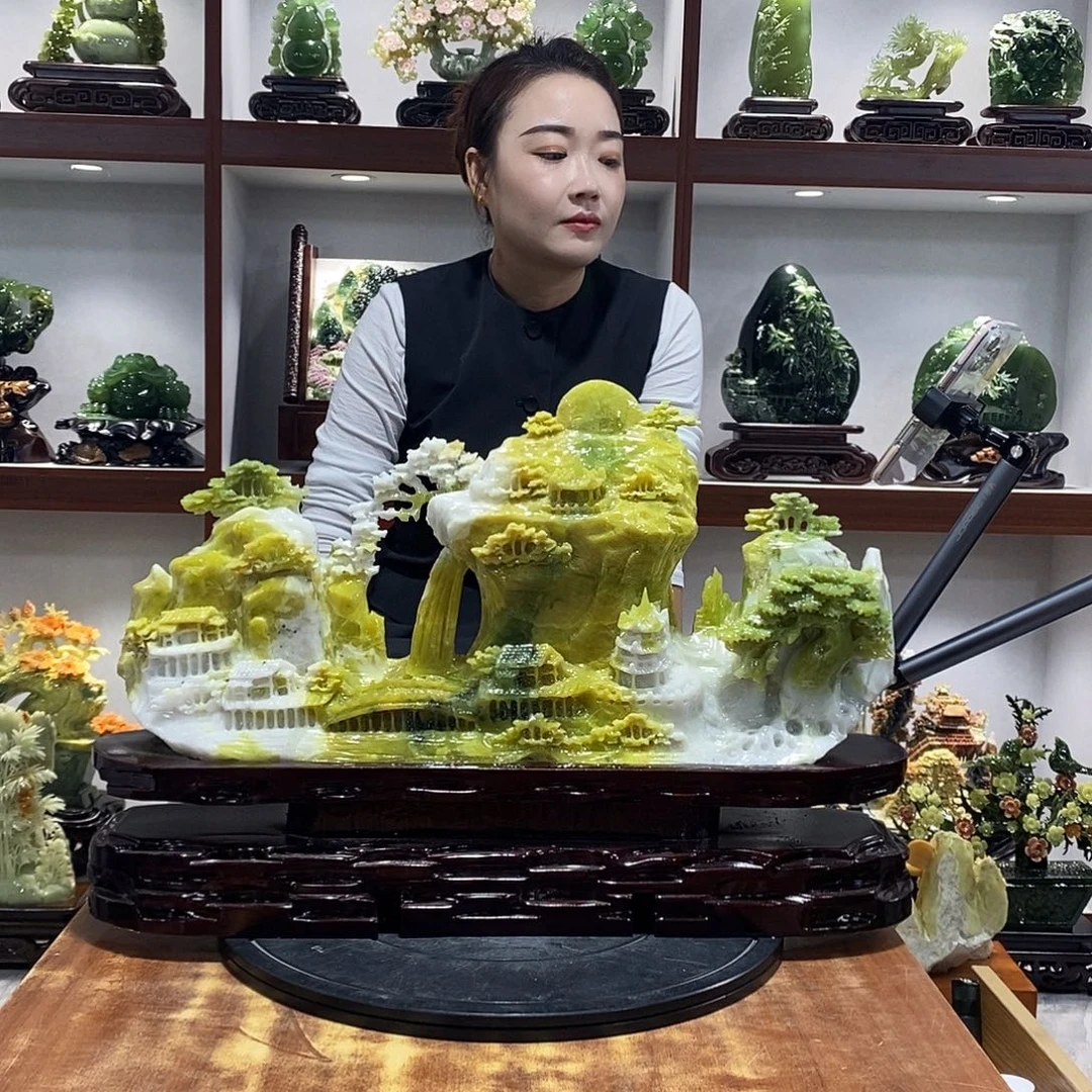 光***良玉山水摆件 玄关摆件