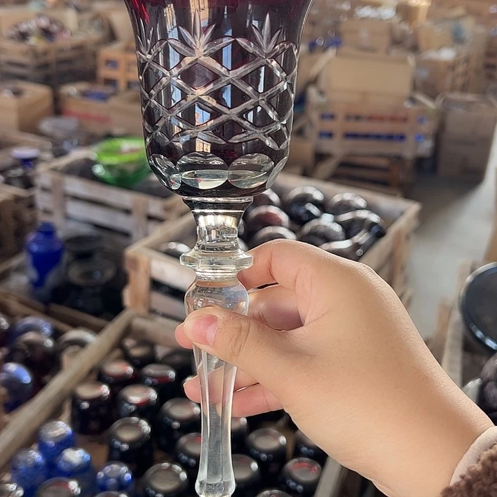 水晶玻璃平底款微瑕一个