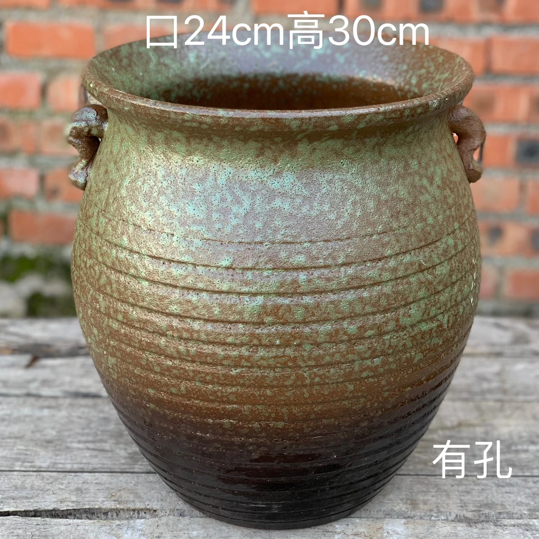 96粗陶悬崖紫乐多肉法师花盆