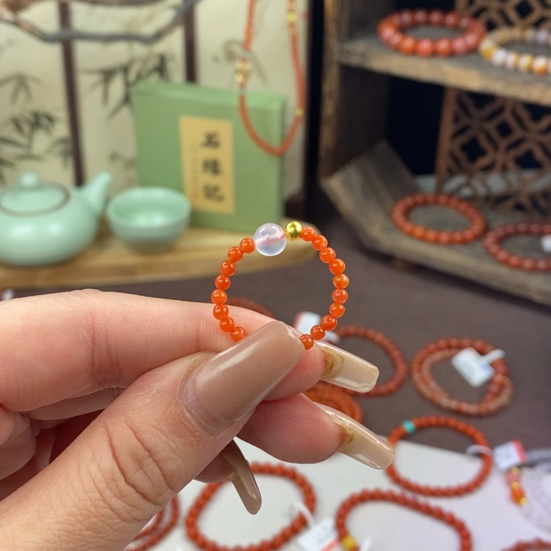 南红玛瑙未镶嵌手链