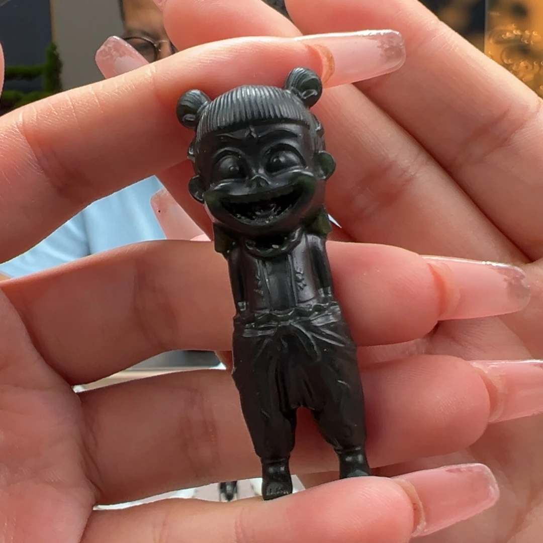 手串未镶嵌和田玉青玉哪吒