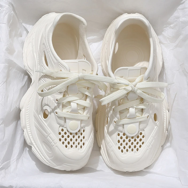 镂空洞洞鞋女款夏季时尚老爹网红休闲2025新款透气踩屎感凉拖鞋女