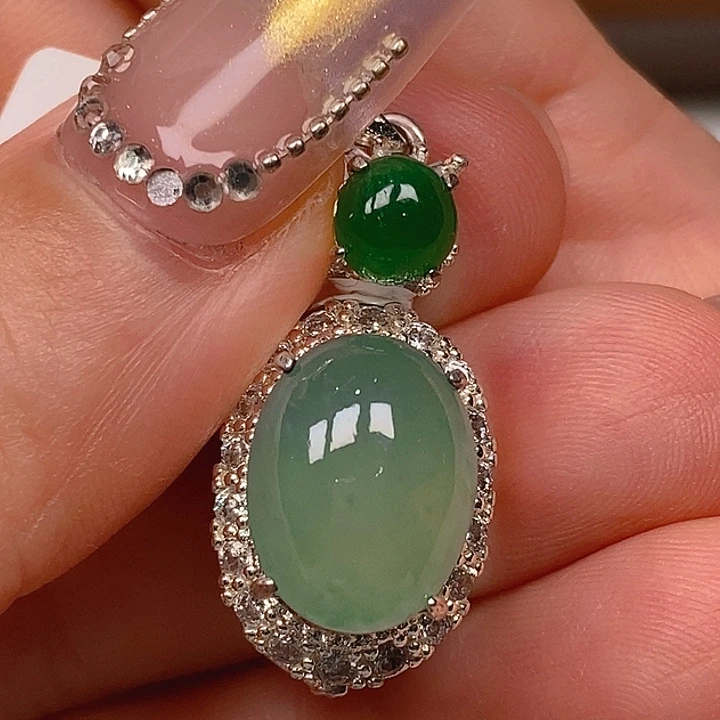 翡翠未镶嵌耳饰翡翠蛋面