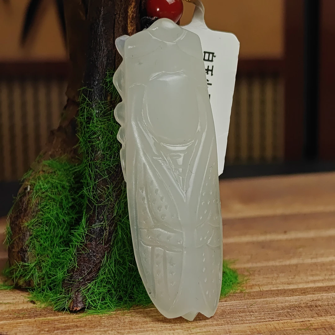 和田玉白玉禅意挂件V038