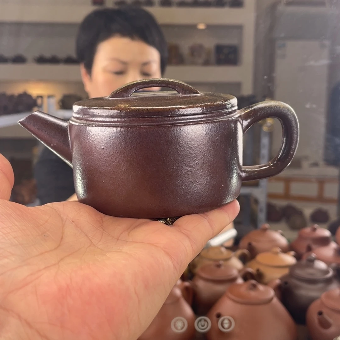 茶壶紫砂底槽清柴烧汉瓦180cc半手工