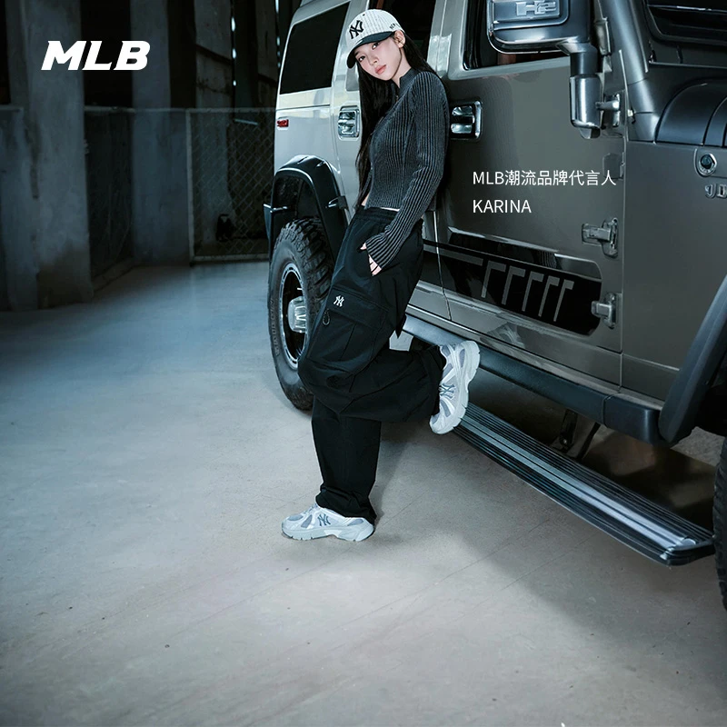 MLB官方 跑者美学男女情侣大LOGO运动网面跑步鞋25新款 M25NRNR02