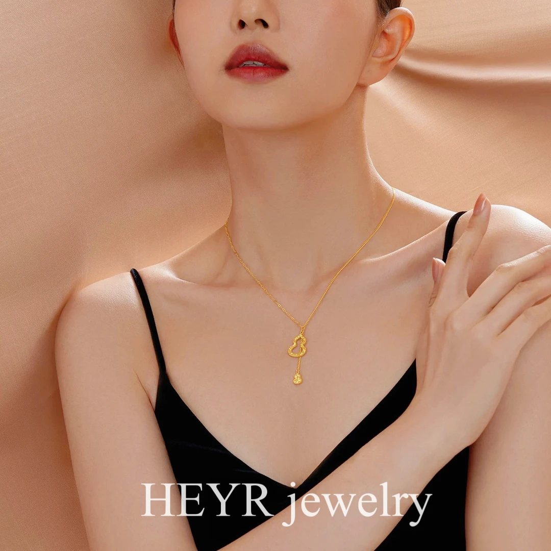 铜合金项链 碎冰冰葫芦项链时尚轻奢项链气质百搭不掉色锁骨链A