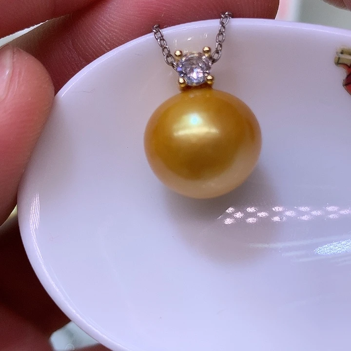 银S925镶嵌耳饰淡水珍珠