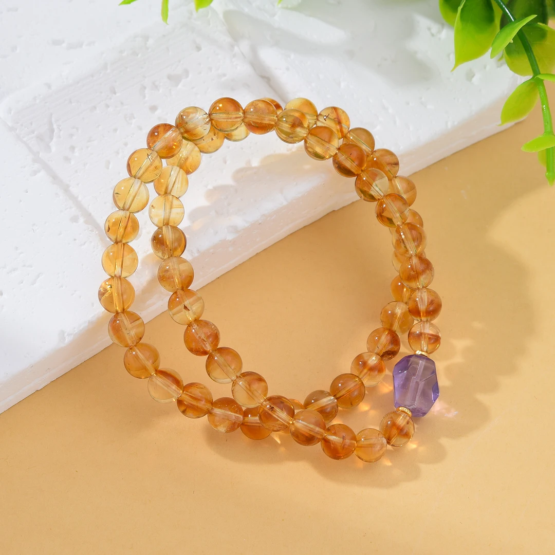 【婉葶珠宝】黄阿塞双圈手串