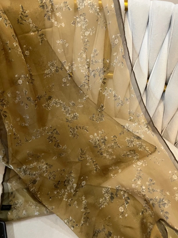 linda设计【再遇轻薄光韵小花】飘带轻薄飘逸飘带长条巾