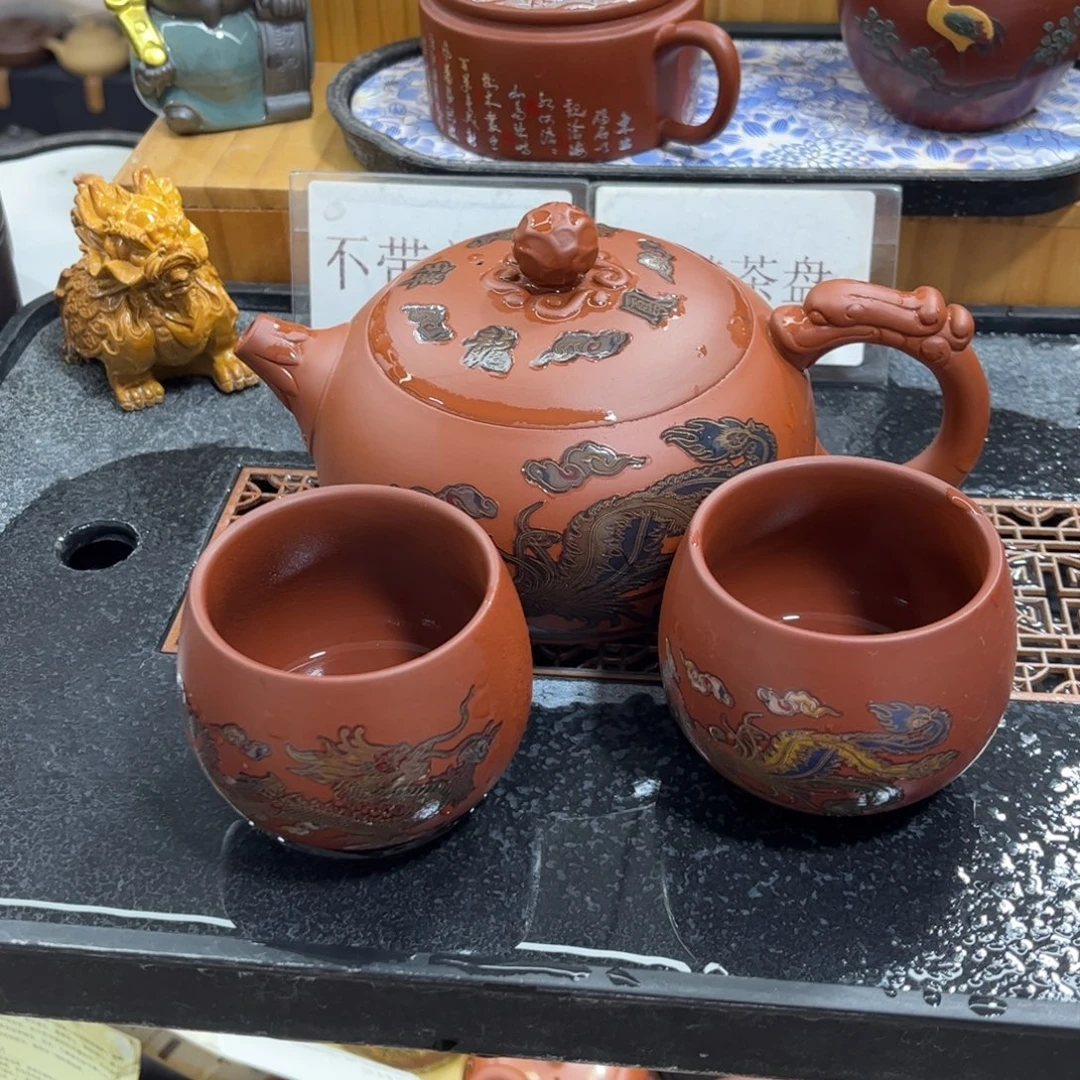 紫砂茶杯500cc一壶10杯