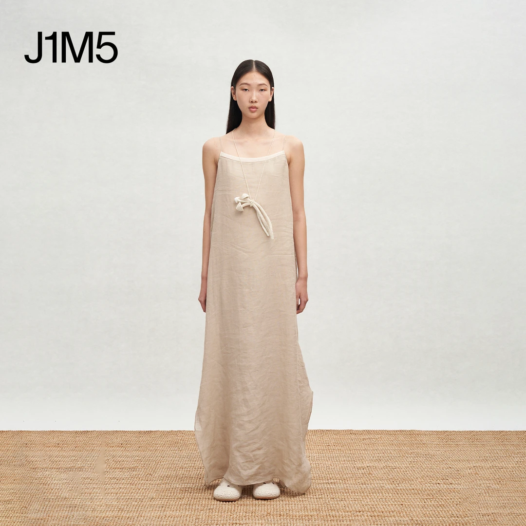 J1M5买手店 SWAYING 25春夏 灰驼两件套吊带长裙 设计师品牌 简约