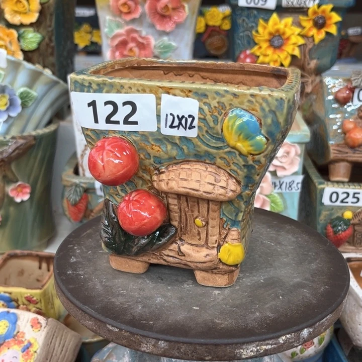 紫砂花盆粗陶材质多肉花盆