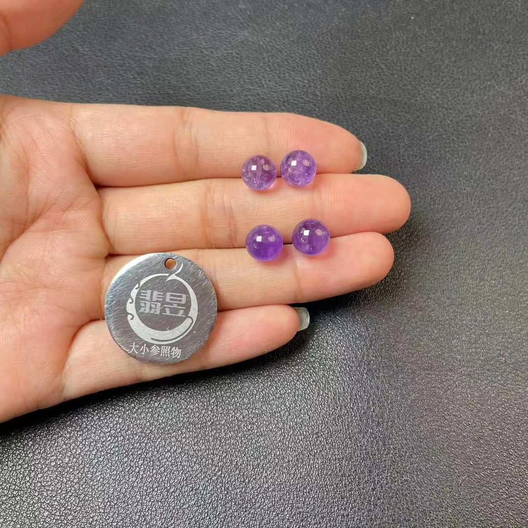 翡昱-N06-39029-614-紫水晶耳饰s925银镶/约卡7+/多样性发一对