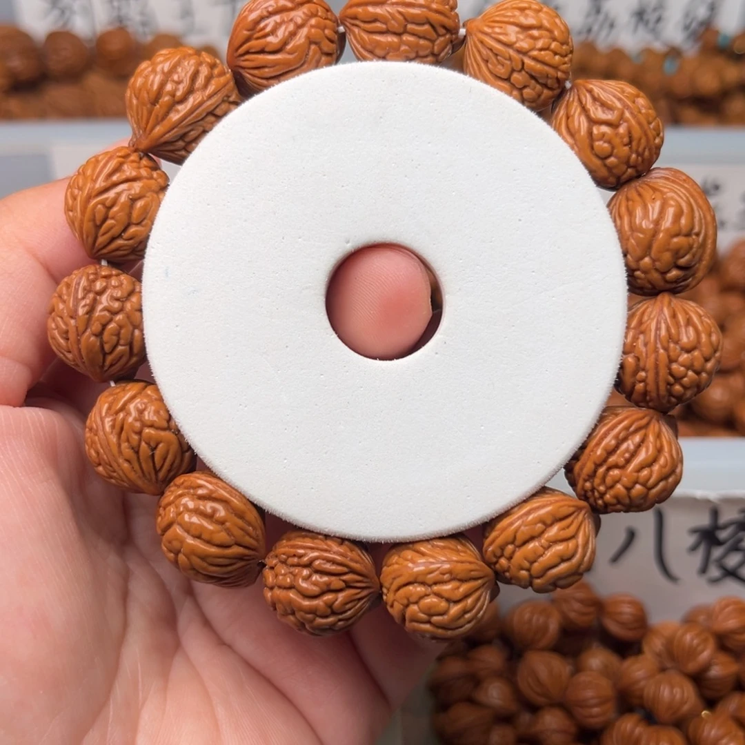 桃核把件16左右荔枝纹手串