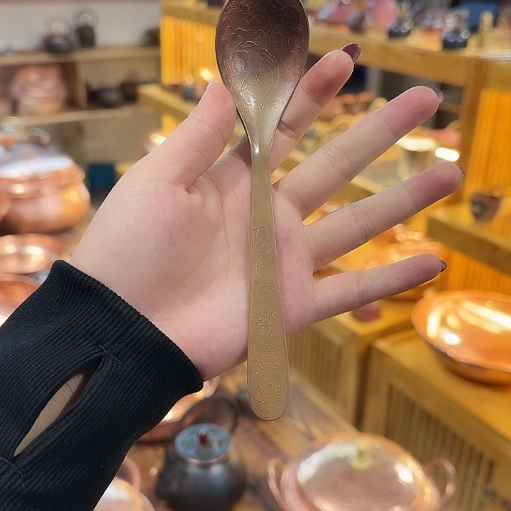 紫铜手工制作摆件勺子