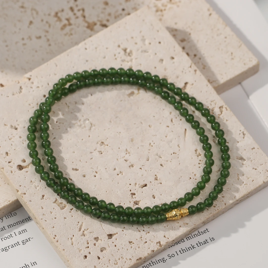 【玉串】碧玉项链（天然珠宝多样性发其一）