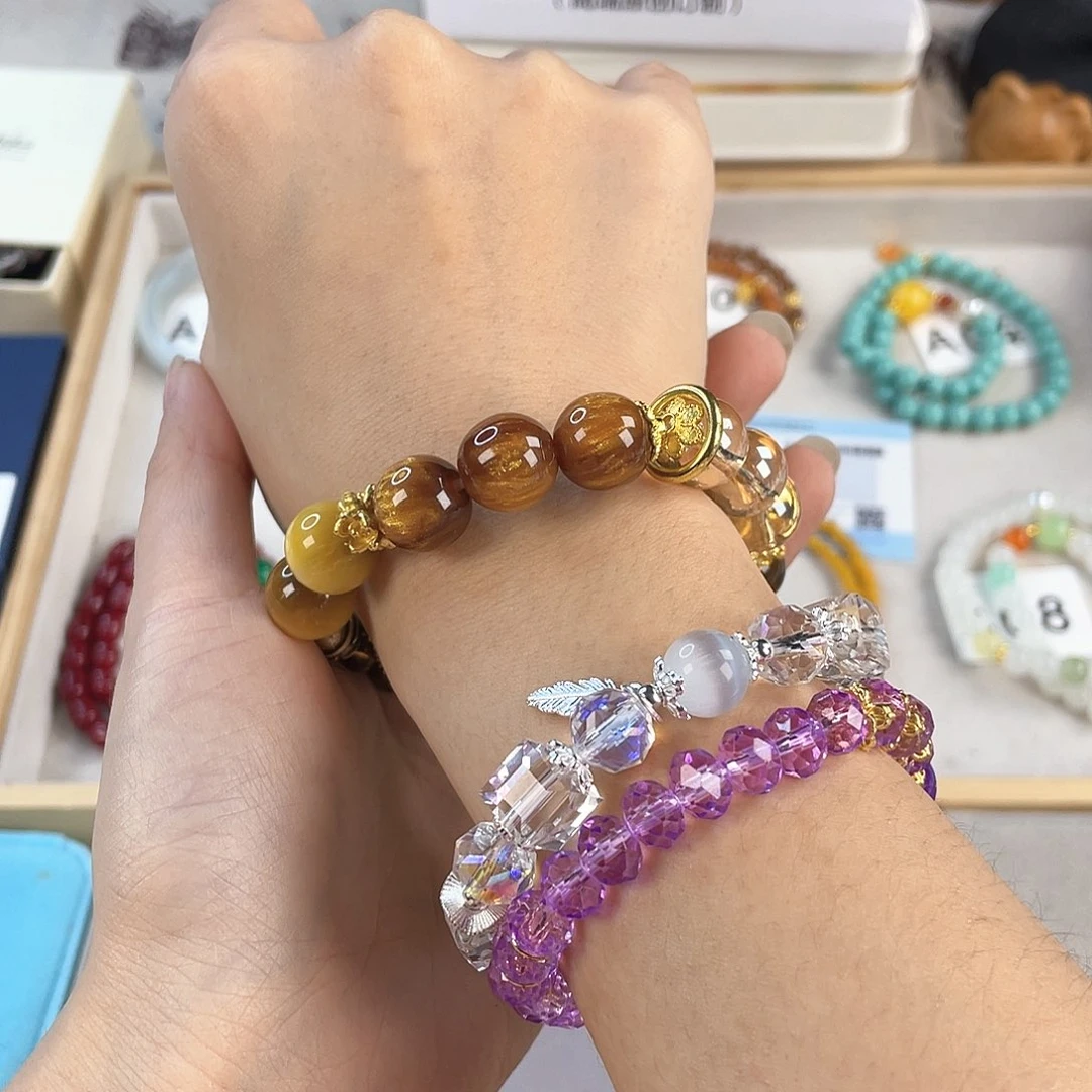 针钠钙石手饰银S925镀金镶嵌