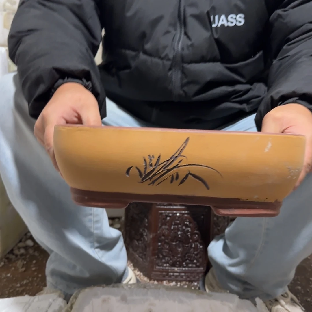 紫砂花盆瑕疵是我最