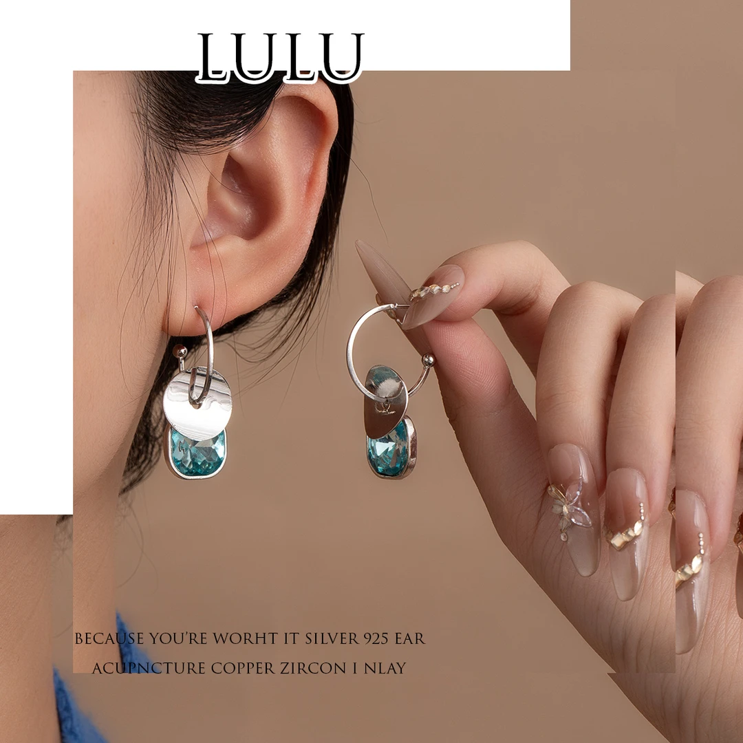 钛钢耳饰 925银针时尚气质百搭耳钉耳环耳坠耳饰E8061