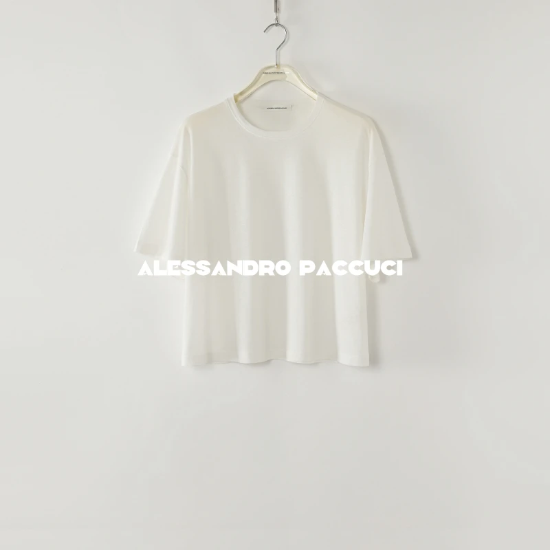 AP洛哥52038TT【念白】棉+亚麻圆领基础款宽松时尚百搭短袖T恤 春夏