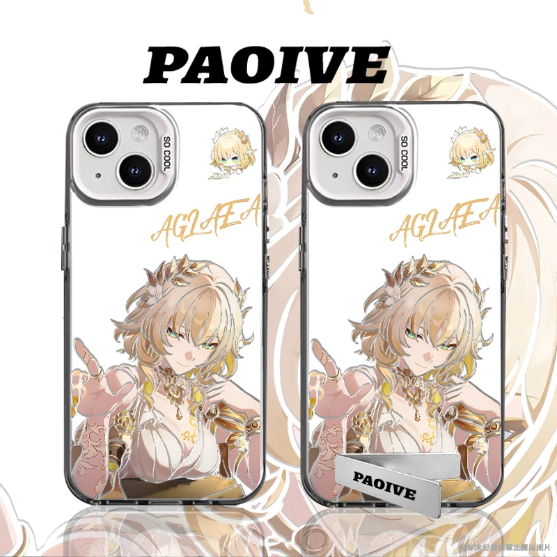 适用苹果华为vivo一加iPhone14小米三星阿格莱雅防摔彩银手机壳