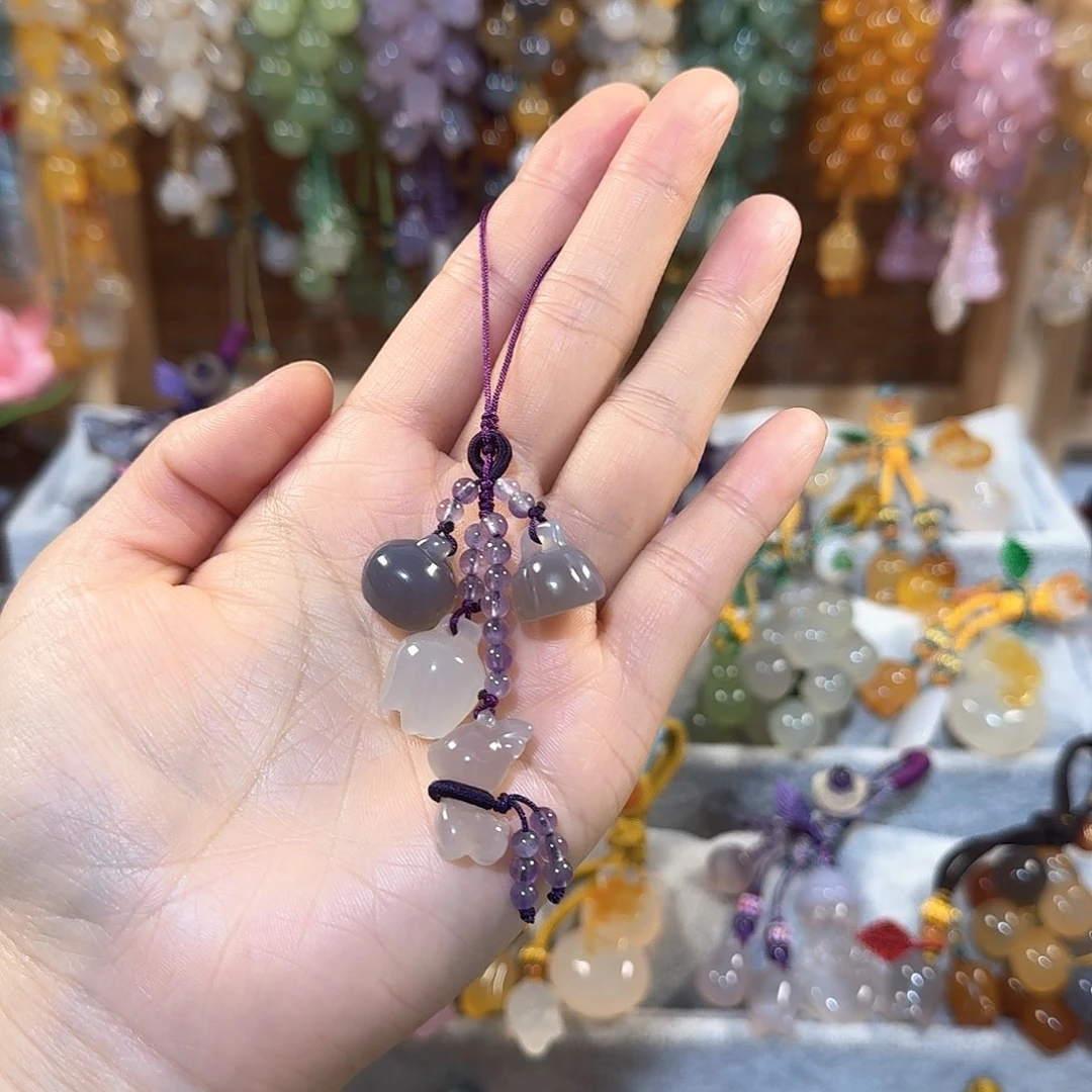 玛瑙/玉髓福利款手机挂件通货料子不挑不拣带有包容点未镶嵌