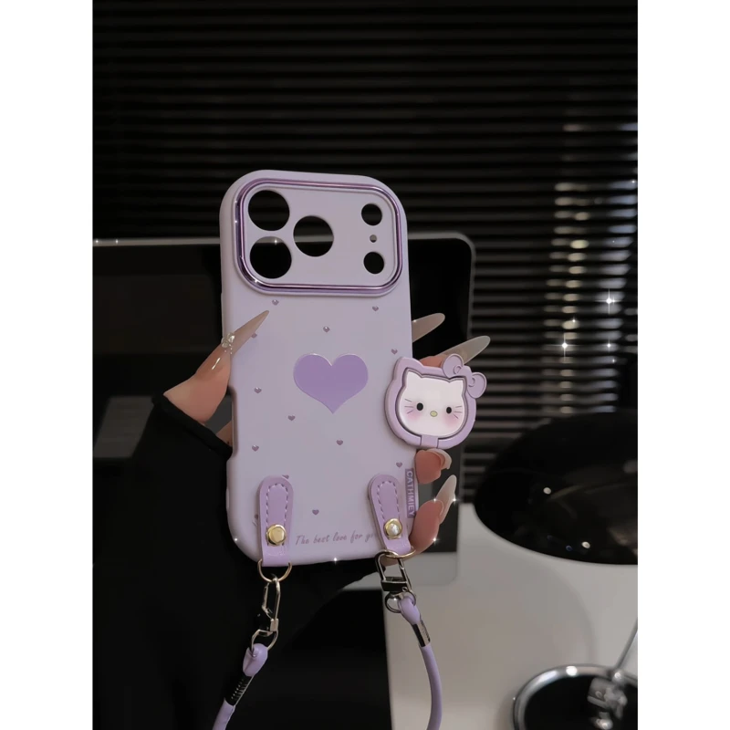 波点凯蒂适用苹果17pro手机壳16pm小胖妹华为p80小众oppo荣耀小米