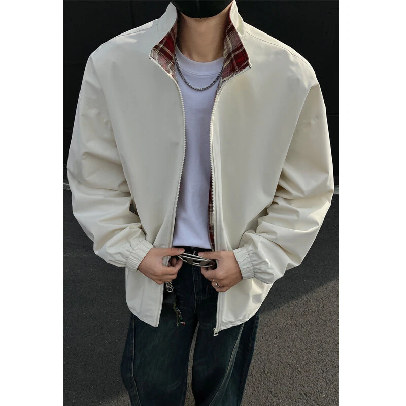2025新款秋季夹克vintage猎装外套英伦雅痞帅修身款棒球服百搭潮