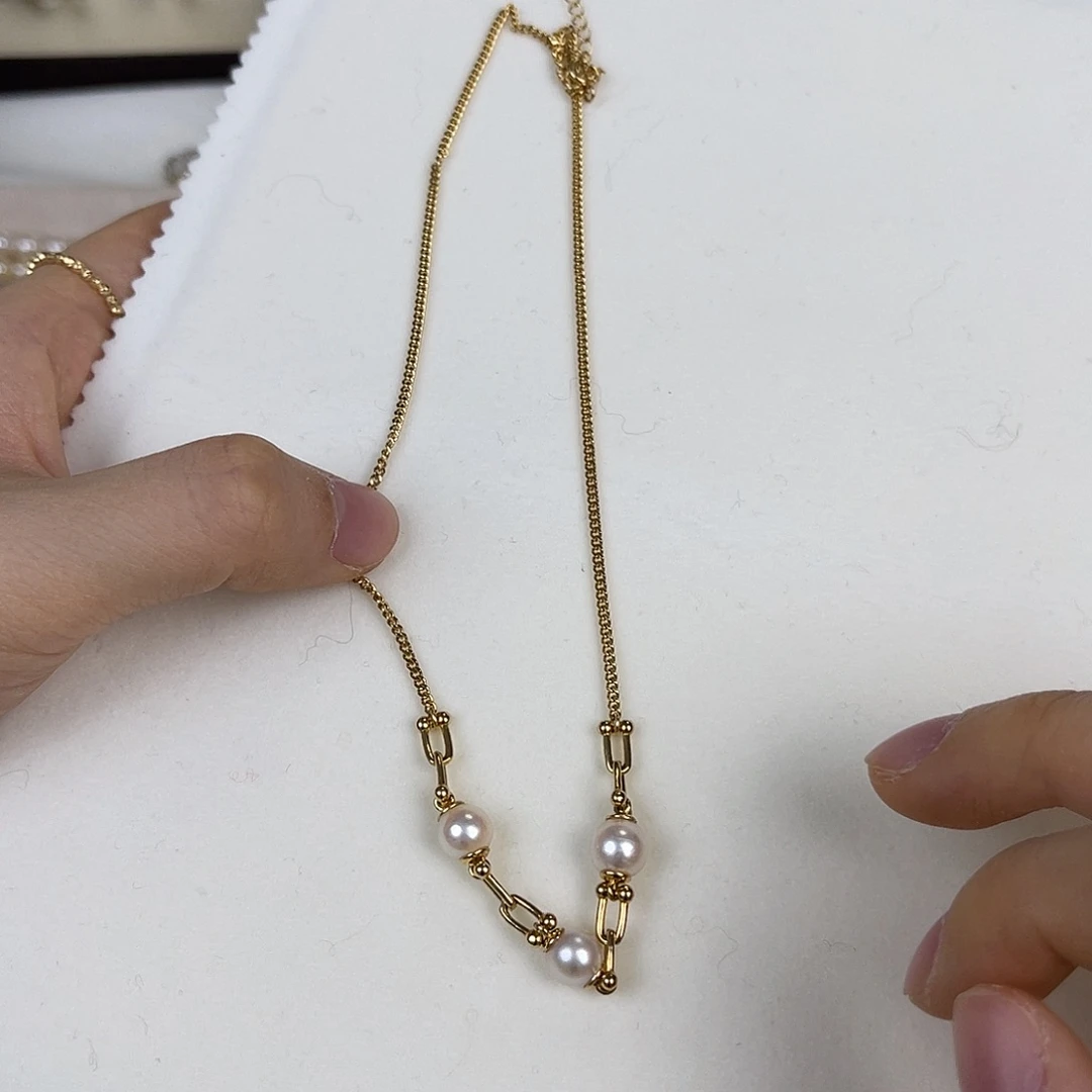 颈饰银S925镶嵌海水珍珠