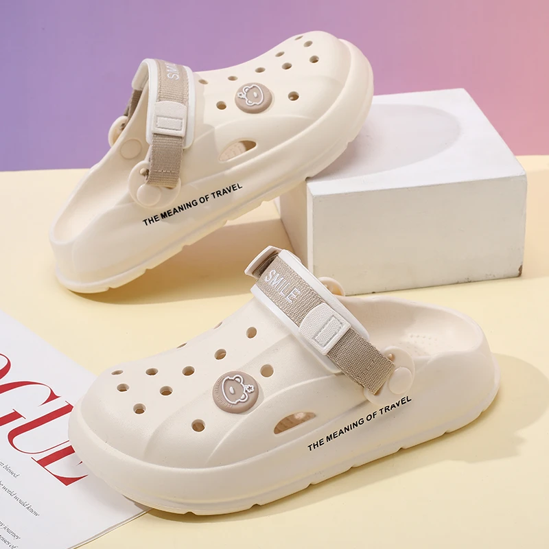 洞洞鞋女2024新款夏季外穿防滑两穿凉鞋女士厚底百搭手术室护士鞋