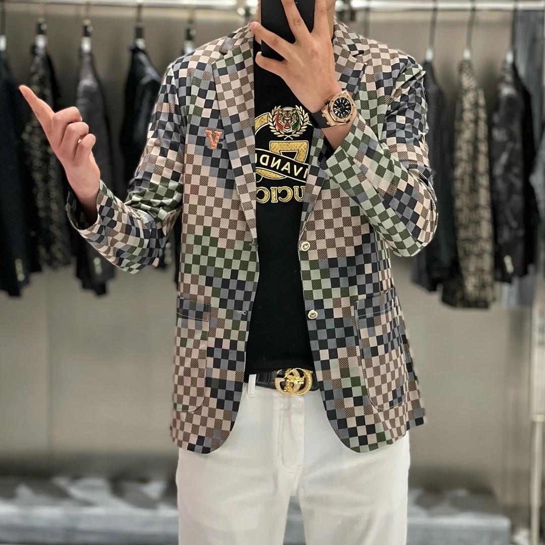 【男狼甄选】2024男士新款欧货轻奢时尚潮流修身百搭免烫 西装