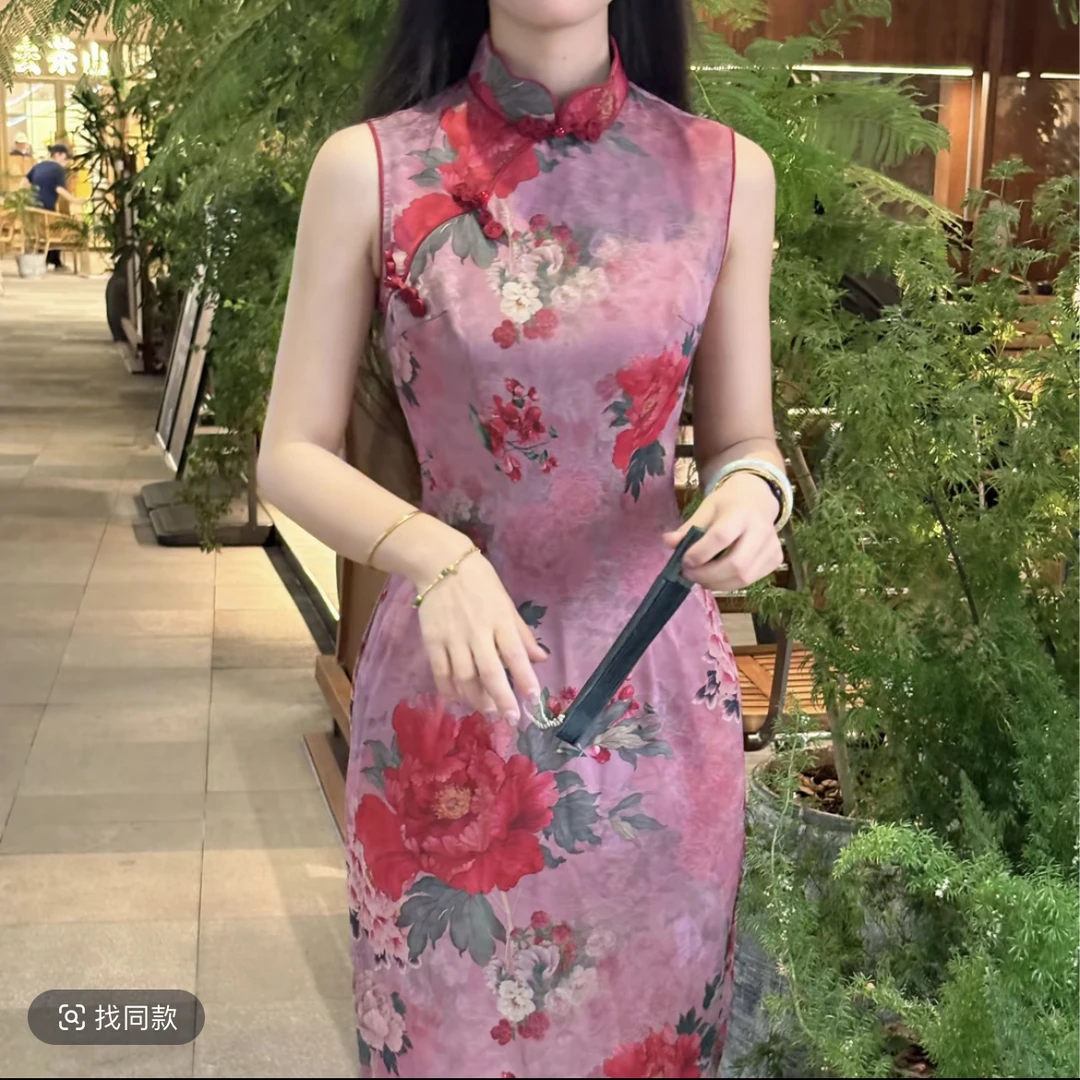 自制国风夏季新中式显瘦旗袍 港工芳华绝代